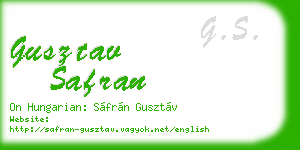 gusztav safran business card