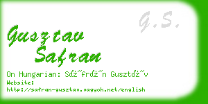 gusztav safran business card